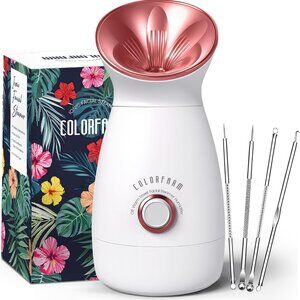 Colorfarm NIB Ionic 3-in-1 Facial & Towel Steamer, Humidifier, 12" H